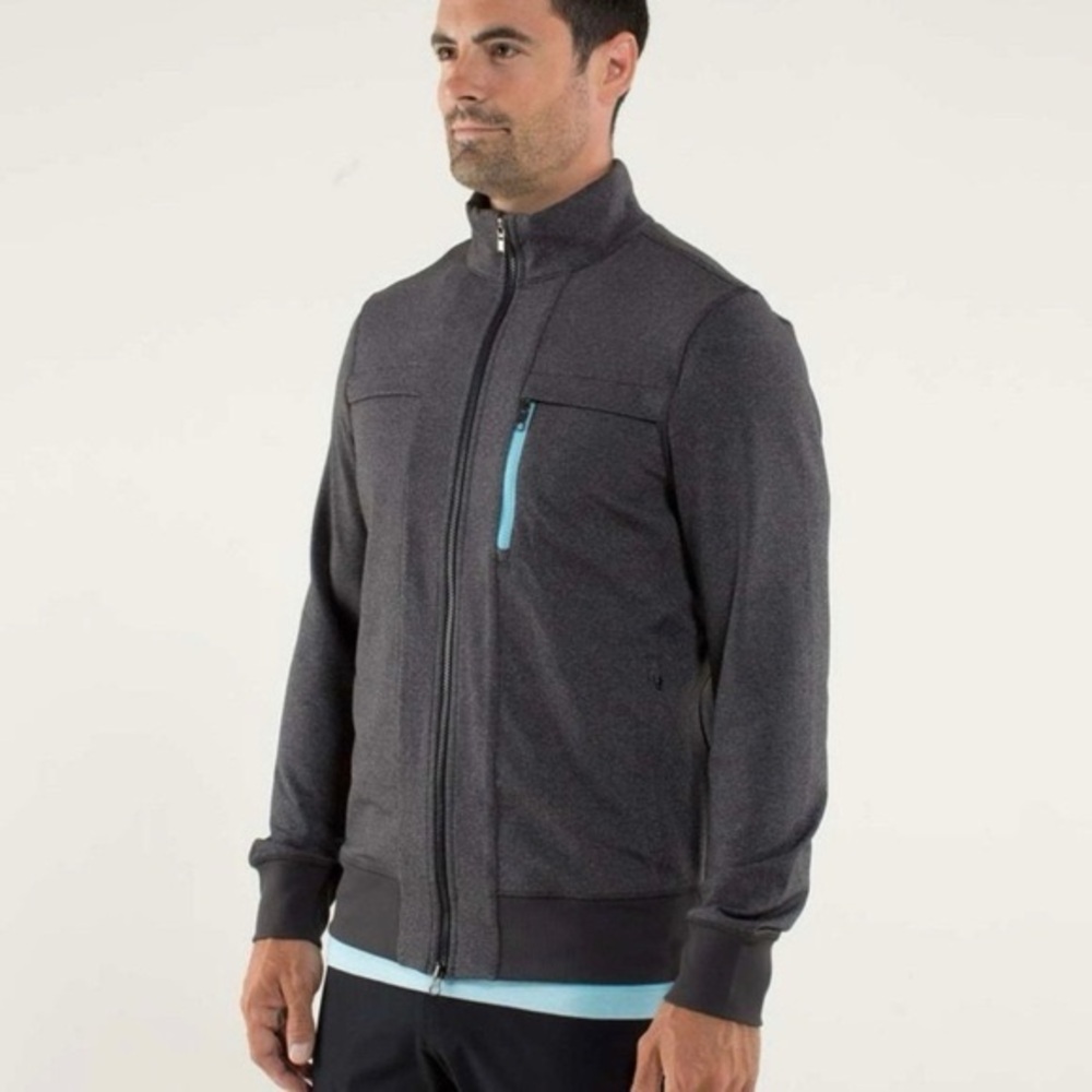 Lululemon Post Gravity Heathered Black Jacket Size L‎